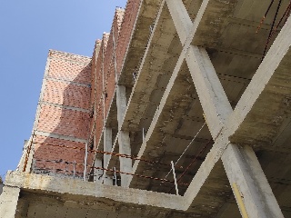 Obra en construcción en C/ Piamonte 2